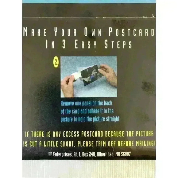 PICTURE-IT Make Your Own Postcard 10 Adhesive‎ Photo Cards 4X6 USA NIP Vintage - Picture 4 of 7